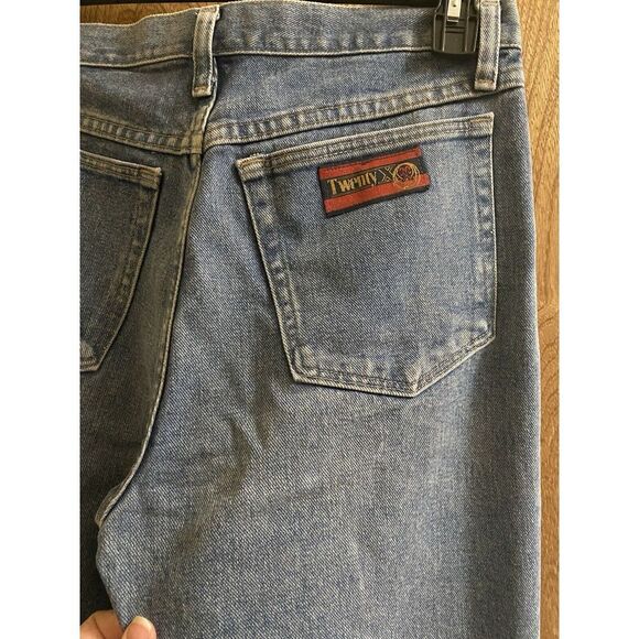 Twenty X Mens 32 x 34 Style 22 Relaxed Fit Faded Straight Leg Denim Blue Jeans - Picture 8 of 14